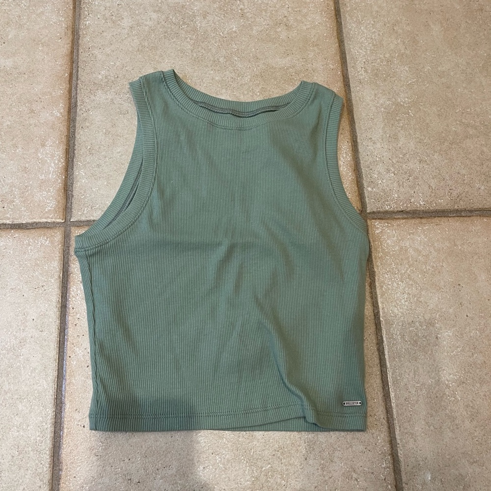 Hollister green tank top